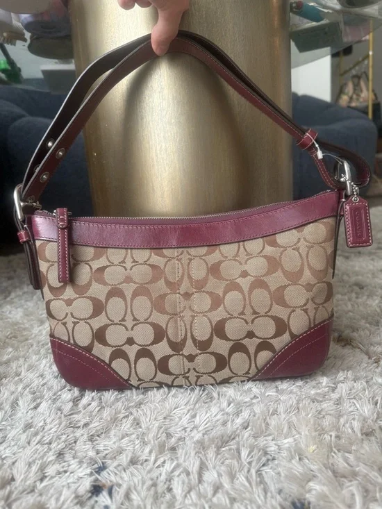 NWT COACH 2008 SIGNATURE & PLUM EAST WEST DUFFLE - Picture 2 of 6